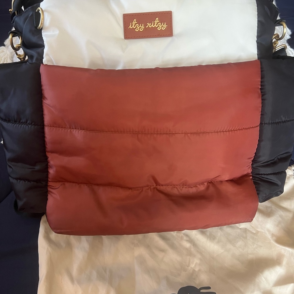 Itzy Ritzy Black and burnt orange Baby Bag